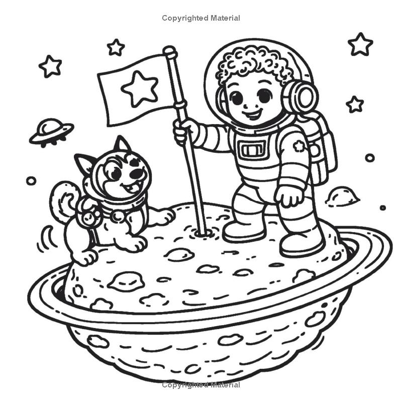 COSMIC CALM Cute And Spooky Space Coloring Book - Image 4