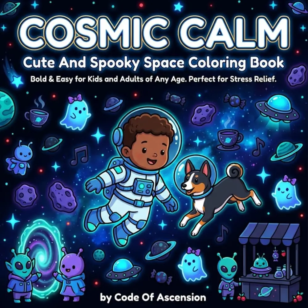 COSMIC CALM Cute And Spooky Space Coloring Book - Image 6
