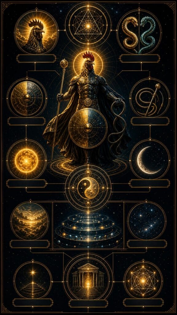 Abraxas explained symbolism or breakdown image for Code of Ascension spiritual symbolism article