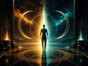 Baphomet meaning closing image showing shadow and light integrated into one balanced self