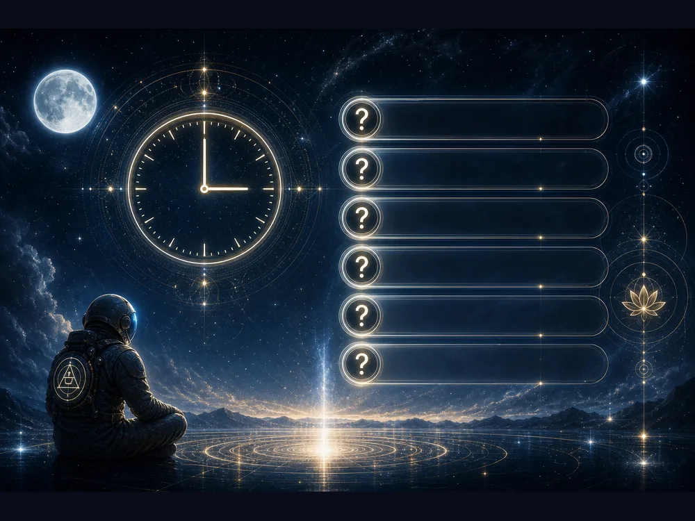 3AM meaning FAQ image with common questions about waking up at 3AM spiritually