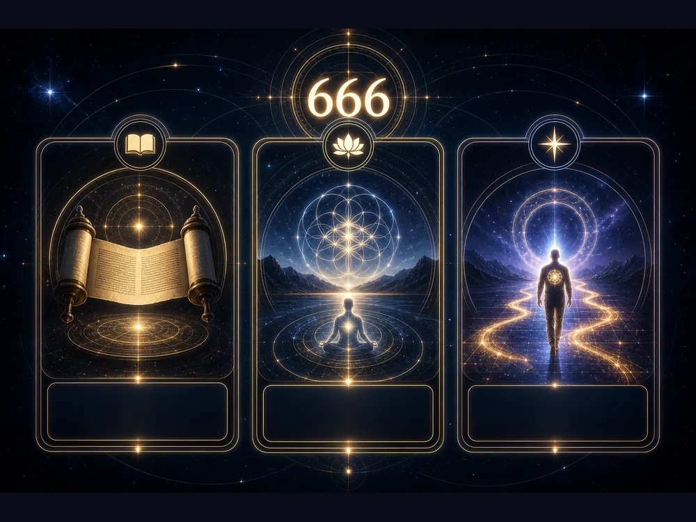 666 meaning comparison showing biblical origin spiritual symbolism and angel number realignment