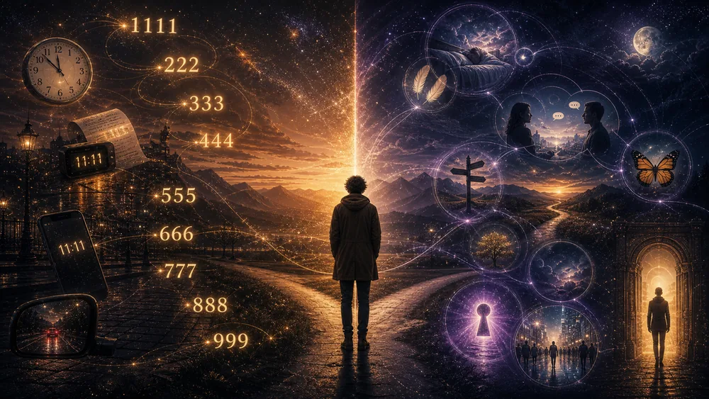 Angel numbers vs synchronicity spiritual signs comparison.