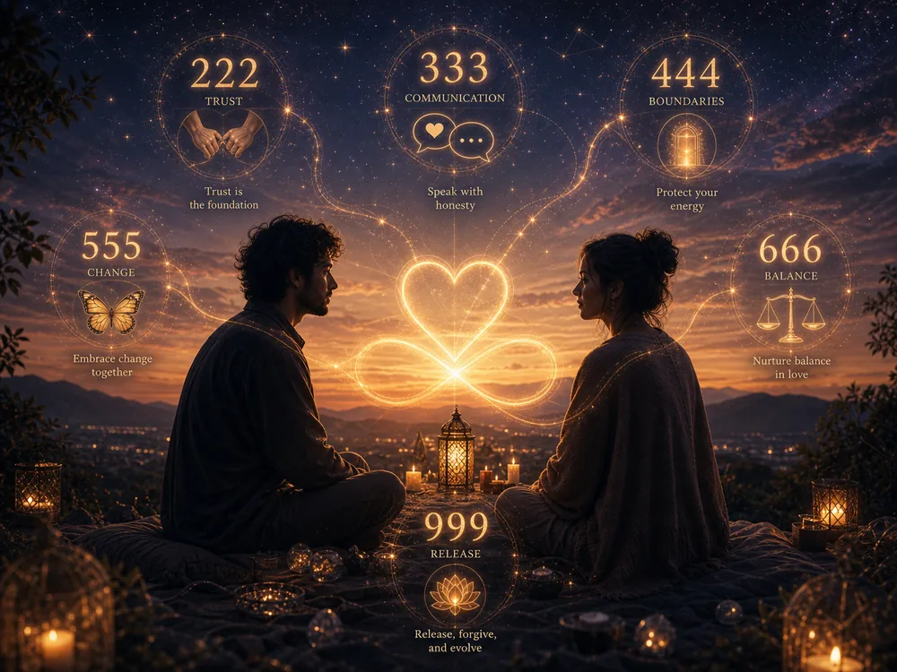 Synchronicity numbers for love, communication, trust, boundaries, and release.