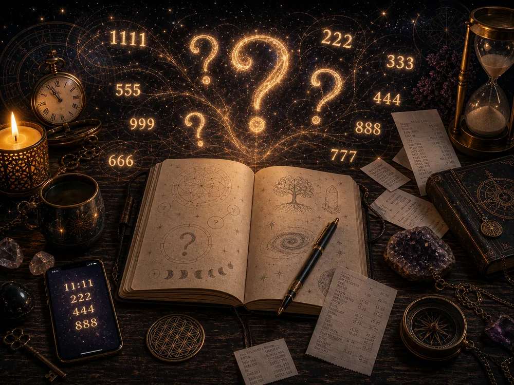 Synchronicity numbers FAQ with common repeating-number questions.