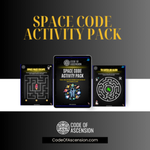 A printable space-themed activity pack with mazes, word search, sudoku, and cosmic puzzle challenges — designed for focus, fun, and screen-free curiosity.