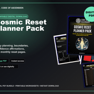 Cosmic Reset Planner Pack — Printable Daily Planner & Affirmation Pages | Boundary Setting, Confidence, Monthly Reset & Reflection Tools
