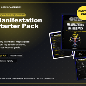 Manifestation Starter Pack — Printable Manifestation Planner & Synchronicity Log | Goal Setting, Scripting & Aligned Action Pages