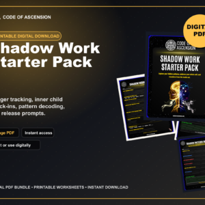 Shadow Work Starter Pack — Printable Shadow Work Journal & Trigger Tracker | Inner Child Healing, Pattern Decoding & Self-Reflection Pages