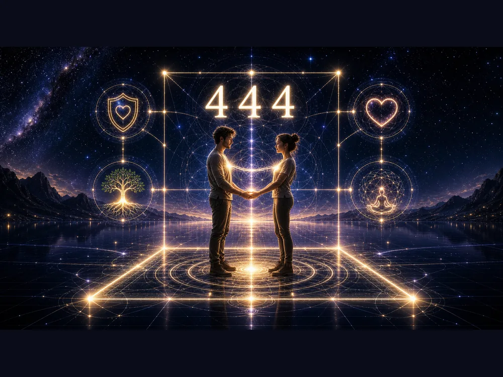 444 meaning in love and relationships showing emotional safety trust boundaries and a stable foundation