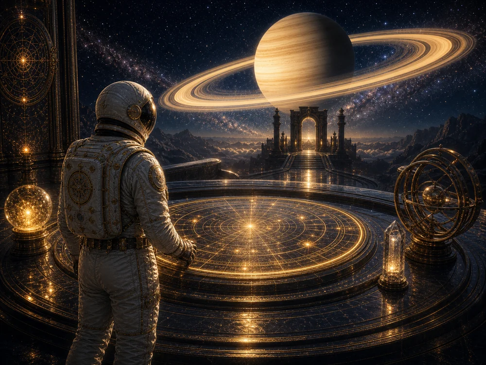 Meaning of Saturn Return comparison image showing astrological transit and spiritual initiation.