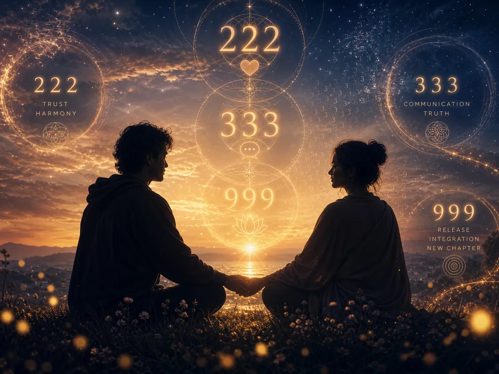 Synchronicity numbers for love, communication, trust, and relationship closure.