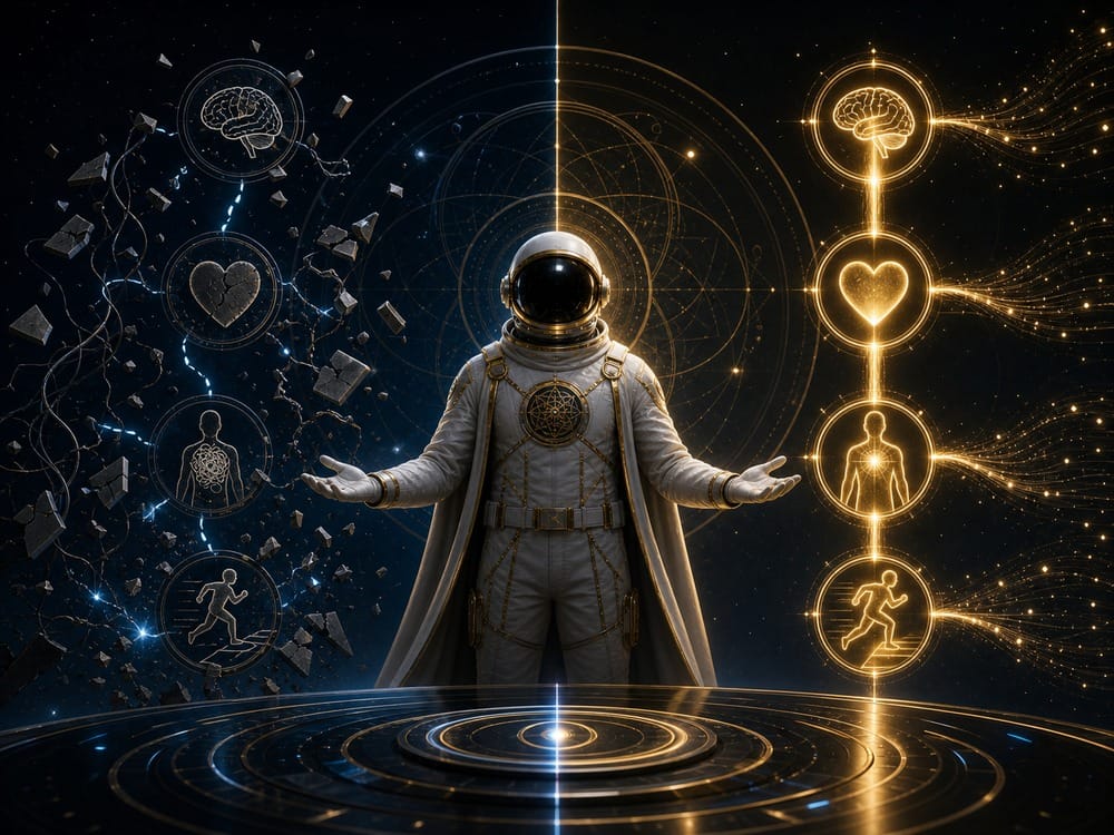 Alignment comparison showing forced money manifestation versus calm aligned receiving