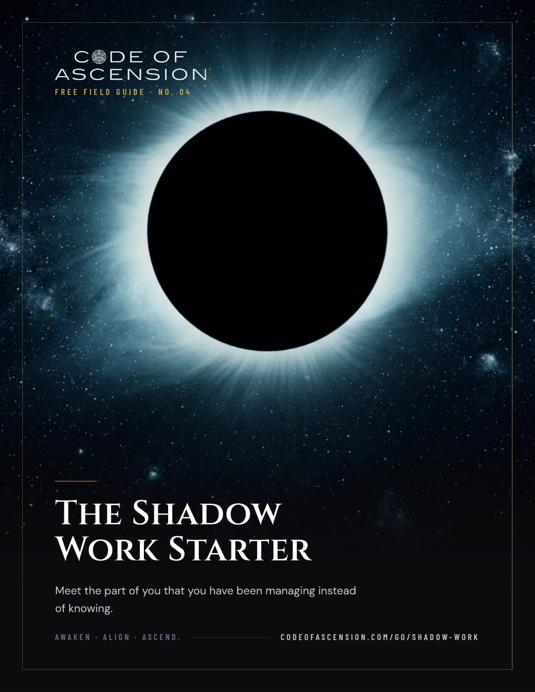 The Shadow Work Starter free Code of Ascension field guide cover
