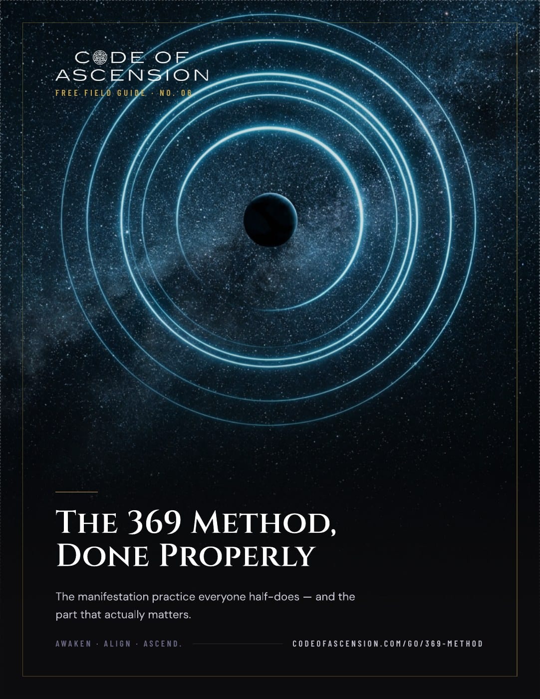 The 369 Method Done Properly free Code of Ascension field guide cover
