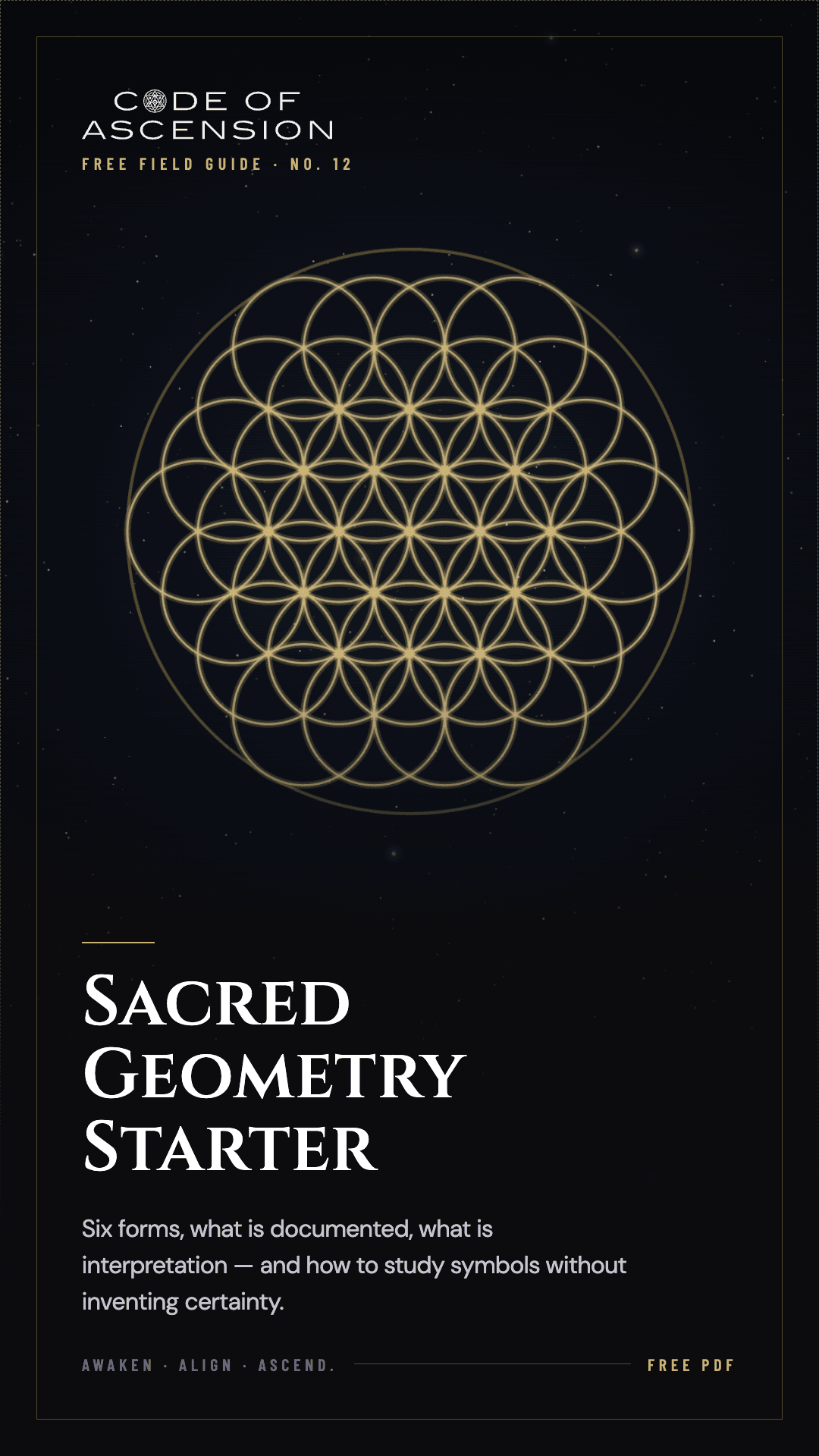 Sacred Geometry Starter free Code of Ascension field guide cover