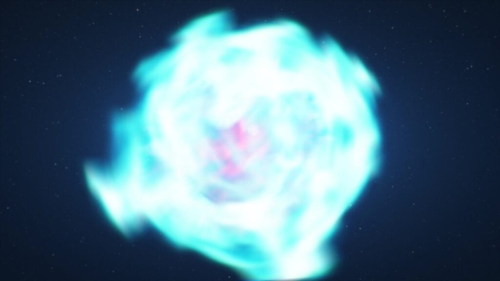 Animation still of a generic exploding star from NASA Goddard, not Betelgeuse
